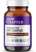 New Chapter Zinc Supplement, Fermented Zinc Complex, ONE Daily for Immune Support + Skin Health, Mineral-Balancing Formula Rich in Copper, Easy to Swallow & Digest, 60 Count (2 Month Supply)