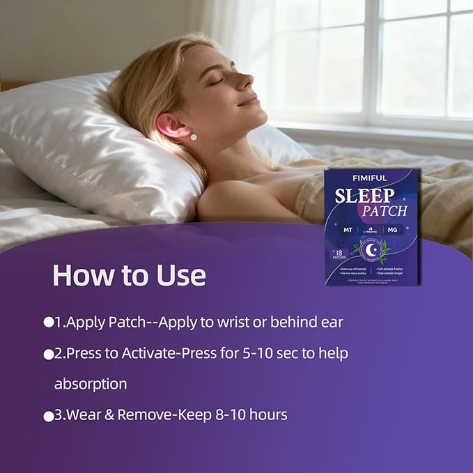 Sleep Patches,Melatonin Patch for Adults, Microdart Sleep Patch with Magnesium Glycinate L-Theanine Sleep Support Supplement Long-Lasting Night, Relax & Wake Up Refreshed for Men & Women-18 Pack