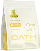 Oath Nutrition Clear Whey Isolate Protein Powder, Frosty Lemonade, 20g Complete Protein per Serving, No Added Sugar, Grass-Fed, 18 Servings