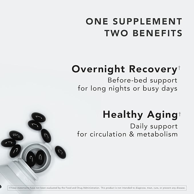 Japanese Longevity Supplement | Black Vinegar (Kurozu) & Okinawa Fermented Rice Extract (Moromisu) | Supports Energy, Healthy Aging & Overnight Recovery | 10 Servings (60 Softgels) | Trial Size