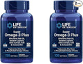 Life Extension Super Omega-3 Plus EPA/DHA Fish Oil, Sesame Lignans, Olive Extract, Krill & Astaxanthin - Heart, Brain & Joint Health Support - Gluten-Free, Non-GMO - 120 Softgels,(Pack of 2)