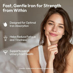 BIGVITA Iron+ | High Absorption Supplement with Microencapsulated Iron Drops + Folate, B6 & Cranberry Extract | No Metallic Taste, Mixed Berry Flavor, Gentle on Stomach | Energy & Hormonal Support