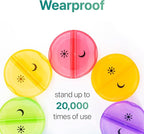 Sukuos Large Weekly Pill Organizer 2 Times a Day, Daily Pill Box 7 Day Easy to Open with Double Protection, AM PM Pill Case for Medicine/Vitamin/Fish Oil/Supplements (Yellow)