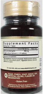 Windmill Garlic 350 mg Tablets Natural Odor-Controlled 100 Tablets (Pack of 2)