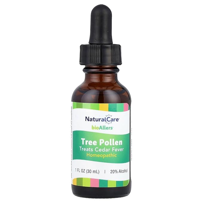 NaturalCare bioAllers Tree Pollen Homeopathic Liquid Drops, 1 Fl Oz | Cedar Fever | May Help Relieve Sinus Pressure, Congestion, Sneezing, Runny Nose