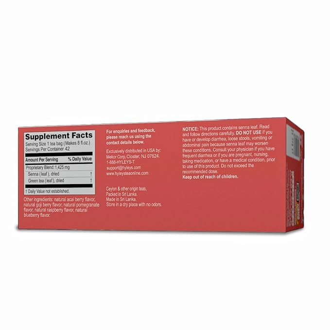 HYLEYS Slim Tea 42 Ct Assorted - Weight Loss Herbal Supplement Cleanse and Detox - 42 Tea Bags (12 Pack) - Tea Bags Variety Pack