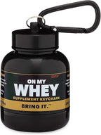 OnMyWhey - Protein Powder and Supplement Funnel Keychain, Portable to-Go Container for The Gym, Workouts, Fitness, and Travel - TSA Approved, Classic 3-Pack
