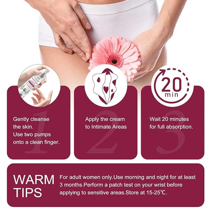 Estriol Cream for Women, Silky Peach Vaginal Estrogen Cream, Menopause Relief: Hormone Balance, Treat Night Sweats, Hot Flashes, and Care for Intimate Skin, 50g