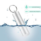 Opret Keychain Pill Holder, 3 Compartments Metal Small Pill Case, Waterproof Portable Travel Pill Box, Pill Container for Purse (Silver)