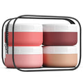 Kuangre Travel Containers for Toiletries, Silicone Cream Jars BPA-Free, Leak-proof 1.35oz Travel Size Containers, Portable Size Silicone Jars with Lid for Cosmetic Face Hand Body Cream (4 Pack)