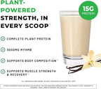 POWERLIFE High Impact Plant Protein Powder with 3000 MG of HMB, Plant-Based, No Sugar Added, Vegan, Keto Friendly, Non-GMO (Vanilla - New Formula)