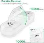 PULIV Weekly Pill Organizer 3 Times a Day, Portable Travel Pill Box 7 Day with Large Pill Containers, Light-Proof Pill Case for Vitamins, Medication, Supplements and Fish Oils (White)