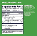 GU Energy Chews, Salted Lime Energy Gummies with Electrolytes, Vegan, Gluten-Free, Kosher, Caffeine-Free, and Dairy-Free On-The-Go Energy for Any Workout, 12 Bags (24 Servings Total)