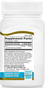 21st Century Slow Release Iron Tablets, 60 Count PACK OF 2 - Packaging May Vary