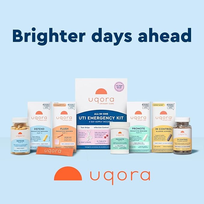 Uqora in Control Bladder Support - Daily Bladder Care & Support for Urinary Comfort - Made with botanicals, Like Horsetail & Spicebush - Gluten-Free & Vegetarian - 60 Capsules