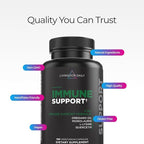 Livingood Daily Immune Support Supplement, 4-in-1 Formula with Oregano Oil, Monolaurin, L Lysine & Quercetin, Gut & Digestive Health, Gluten Free, Vegan, Non GMO, Allergen Free, 120 Capsules