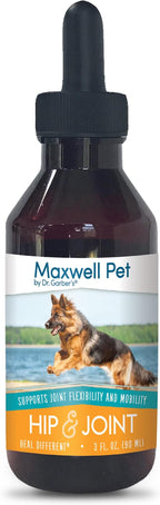 DR.GARBER'S Maxwell Pet Hip & Joint for Dogs - The First Natural Biotherapy Supplement Drops to Support and Restore Hip & Joint Health, Repair and Ease Hip & Joint Pain, & Improve Mobility – 90ml