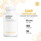 Supersmart - InflaRelief Formula (Perluxan) - Powerful Blend Curcumin C3, 5 Loxin, Bioperine - Enhanced Formulation | Non-GMO & Gluten Free - 180 Vegetarian Capsules