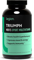 LEGION Triumph Men's Sport Vitamin - Complete Multivitamin for Men - Daily Vitamins for Men to Boost Health and Performance - Men's Multivitamin with 21 Vitamins & Minerals - 30 Servings