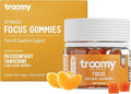 Troomy Lion's Mane Focus Gummies 60 Count - Natural Tangerine and Passionfruit Flavor, Gelatin-Free, Gluten-Free, Vegetarian