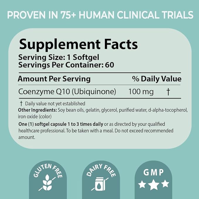 Pharma Nord - The Original CoQ10 • Clinically Proven • High Absorption • Heart Health • Fertility • Healthy Aging • Cellular Energy • Antioxidant • Gluten-Free • 100 mg Coenzyme Q10 • 150 Softgels