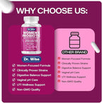 Dr. Wise Women’s Probiotic 50 Billion CFU – 60 Veggie Capsules | Vaginal Health & Digestive Support | 5 Targeted Strains Including L. Reuteri & Rhamnosus | Shelf Stable, Non-GMO & Gluten-Free