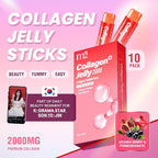 m2 Jelly Super Korean Collagen Jellies Stick – Korean Collagen Sticks Supplement for Women, Cutting Gel Style, Beauty & Wellness Support, Jelly Daily Boost Stick Pouches Berry Flavor(10 Count)