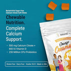 BariatricPal Sugar-Free Calcium Citrate Soft Chews | 500mg with Vitamin D & Probiotics | Orange Creamsicle | 90 Count (1 Month Supply)