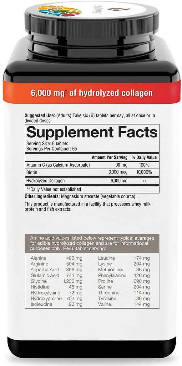 Youtheory Collagen Plus Biotin, 390 Tablets (5 Pack)