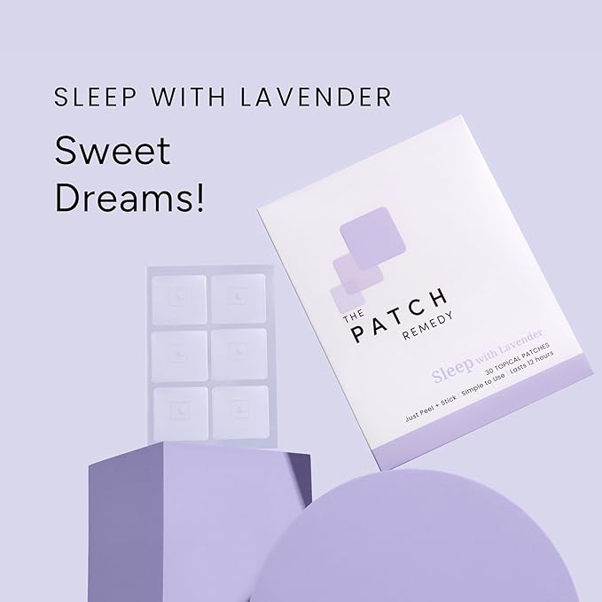 The Patch Remedy Sleep with Lavender Patch | Valerian, Passionflower, Hops, Magnesium Glycinate, Lavender | 30 Patches