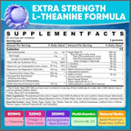 L Theanine Calm Gummies 500mg, Sugar-Free Liposomal L-Theanine Supplement, w/Safforn, Magnesium Glycinate, GABA, Ashwagandha, Algae Omega-3, Vitamin D3 B12, for Brain Calm, Relax, Mood, Zzz, 120Cts