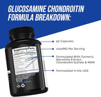 ORPHIC NUTRITION Glucosamine Chondroiting MSM 2100MG (90 Caps) - Joint Support Supplement for Men & Women* - Supports Joint Cartilage & Mobility