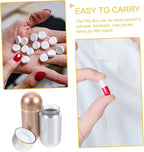 MAGICLULU 2Pcs Travel Pill Container Small Medicine Organizer with Excellent Sealing for Capsules Powders Portable and Lightweight for Home Office Travel Use