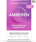Amberen Perimenopause, Peri-Menopause Multi-Symptom Relief, Vitamin B, Vitamin E & Antioxidants Supplement, Clinically Shown to Help Support Hormone Balance, Hot Flashes & Night Sweats, 60 Count