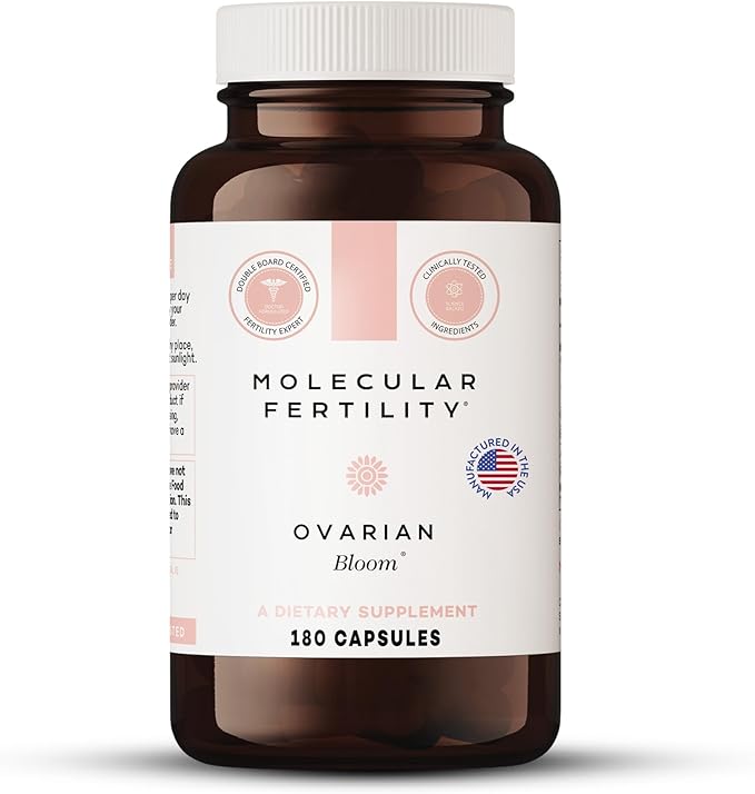 Ovarian Bloom - Doctor Formulated Fertility Supplement for Women - Hormone Balance, Egg Cell Health, Reproductive Wellness - 40:1 Myo-Inositol & D-Chiro Inositol - 30 Day Supply