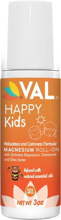 VAL Magnesium Roll-On for Kids | Gentle Zechstein Magnesium Chloride | Relaxation for Daytime & Bedtime | Calm & Mood Support | with Chamomile, Shea Butter & Essential Oils | USA Made | 3oz