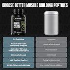 NutraBio Growth Peptides |Muscle Accelerator with DiLeucine & PeptiStrong | Peptides for Muscle Growth Men & Women- 28 Servings- 196 Capsules