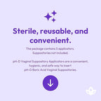 pH-D Feminine Health - Vaginal Suppository Applicators, Ideal for Boric Acid Suppositories, Reusable, Fits Most Vaginal Suppositories, Made in The USA - 5 Count…