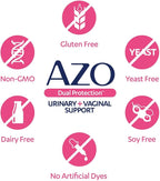 AZO Dual Protection | Urinary + Vaginal Support* | Prebiotic Plus Clinically Proven Women's Probiotic | Starts Working Within 24 Hours | Non-GMO | 30 Count (Pack of 2)