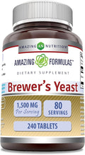 Amazing Formulas Brewer's Yeast 1500 Mg | Tablets Supplement | Non-GMO | Gluten-Free | Made in USA (1 Pack | 240 Count)