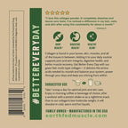 Earth Fed Muscle Collagen Peptides Powder – Unflavored Collagen Protein Powder for Women & Men | Supports Hair, Skin, Nails, Joints & Recovery | Sugar & Gluten-Free, Keto Friendly, 20g Per Serving