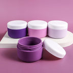 Kuangre Travel Containers for Toiletries, Silicone Cream Jars BPA-Free, Leak-proof 2oz Travel Size Containers, Portable Size Silicone Jars with Lid for Cosmetic Face Hand Body Cream (4 Pack)