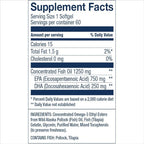 Wiley's Finest Wild Alaskan Fish Oil Peak EPA - Triple Strength Peak EPA & DHA Supplement - 1000mg Fish Oil - Omega-3s for Joint Health Support - 60 Softgels (60 Servings)