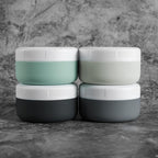 Kuangre Travel Containers for Toiletries, Silicone Cream Jars BPA-Free, Leak-proof 1.35oz Travel Size Containers, Portable Size Silicone Jars with Lid for Cosmetic Face Hand Body Cream (4 Pack)