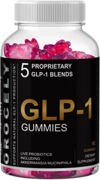 GLP-1 Supplement Gummies for Women, 17-in-1 GLP Activate Gummies with Akkermansia Probiotic, Berberine, Sugar-Free, 60 Count