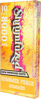 Shrumfuzed - Proprietary Nootropic Gummy 8000mg - Now with New Improved Taste - Lion's Mane, Reishi, Chaga, and Cordycep Nootropic Mushroom Blend (10, Summer Peach)