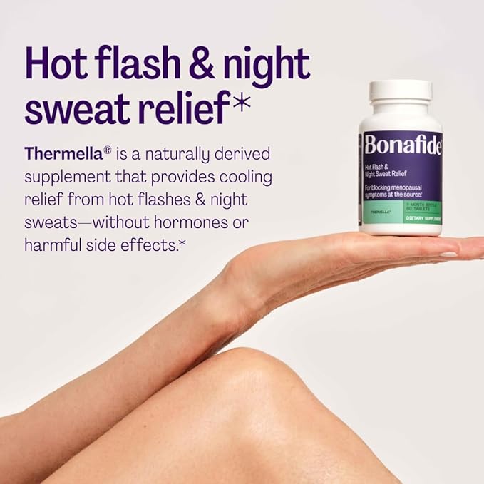 Bonafide Hot Flash and Night Sweats Relief (Thermella). — 2-Month Supply (120 Tablets)