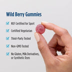 Nordic Naturals Vitamin D3 Gummies Sport, Wild Berry - 120 Gummies - 1000 IU Vitamin D3 - NSF Certified - Healthy Bones, Mood & Immune System Function - Non-GMO - 120 Servings