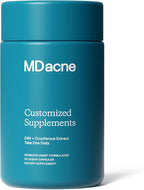 MDacne DIM Skin Clearing Supplements (30 Vegan Capsules) - for Acne Treatment, Estrogen Balance, Hormone Menopause Relief & Bodybuilding, Cruciferous Extract & Bioperine (30 Count (Pack of 1))