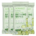 Extra Large Bath Wipes for Adults Bathing No Rinse - 40 Disposable Body Cleansing Wipes for Men, Women & Elderly - Great for Gym, Camping, Post Surgery - Shower Wipes - Cucumber Lime